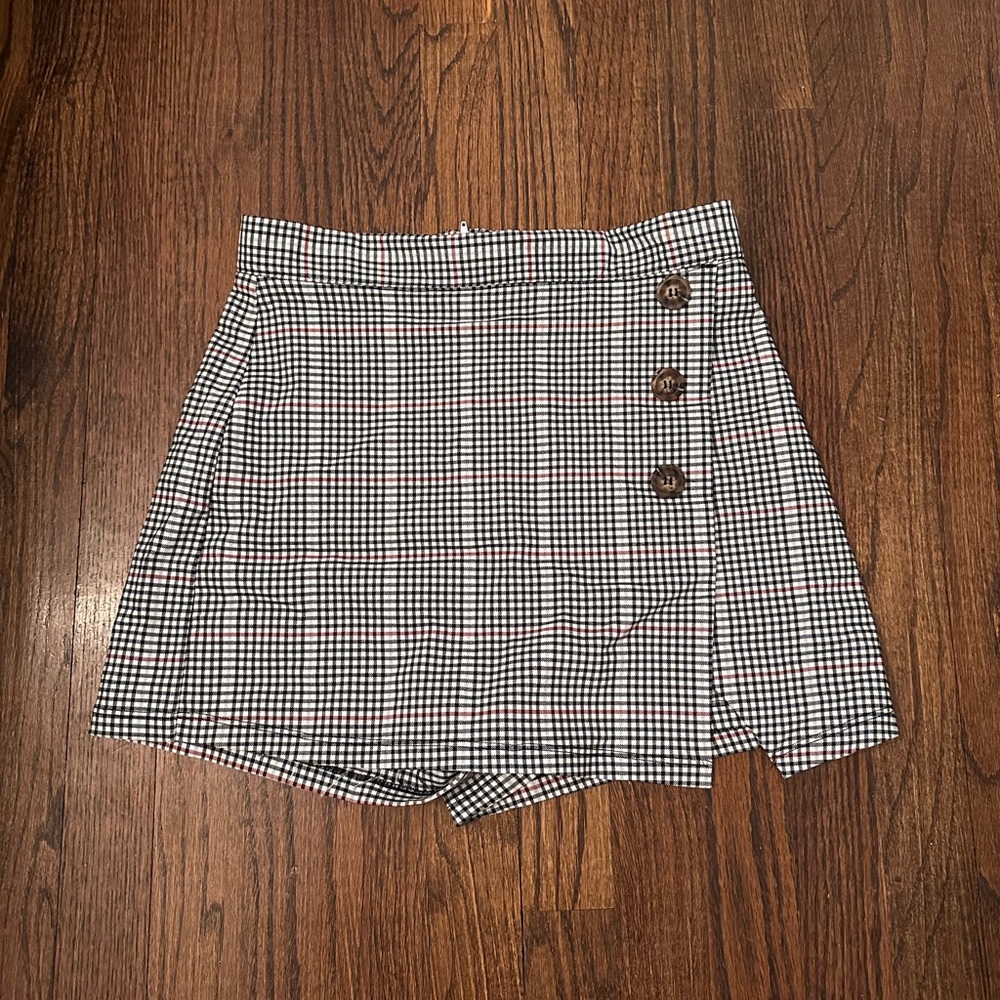 Altar’d State Plaid Wrap Skort